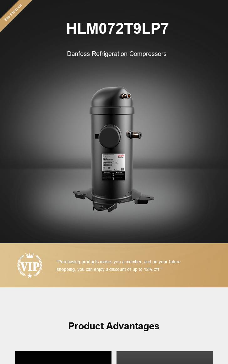 Danfoss Compressor HLM072T9LP7, technical parameters pdf, structure diagram